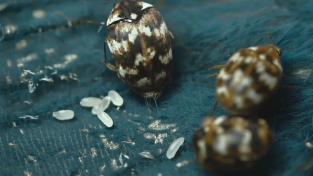 Petites Insectes sur un tapis