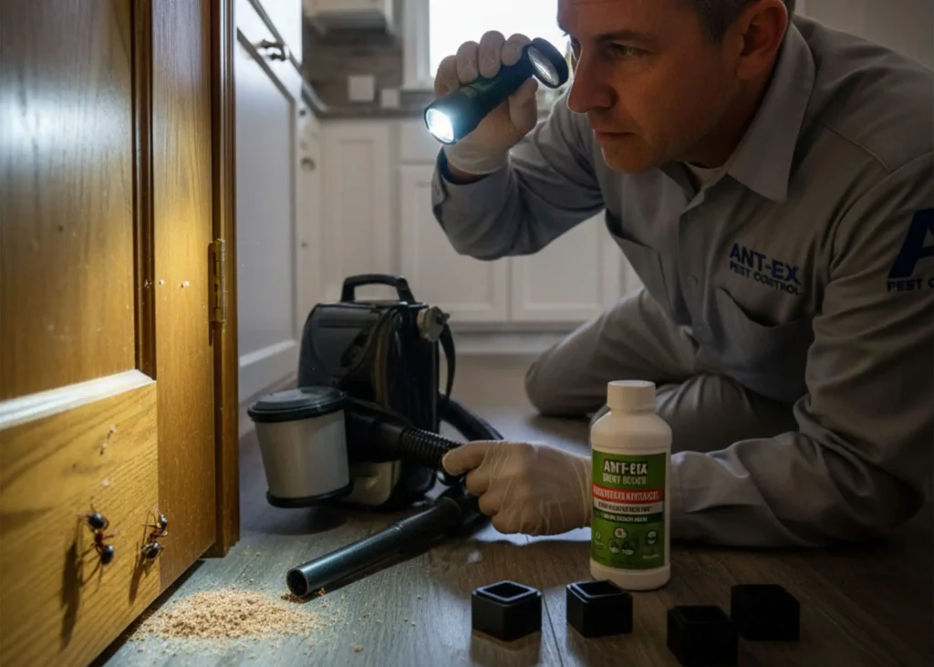 professionnel intervenant contre une infestation