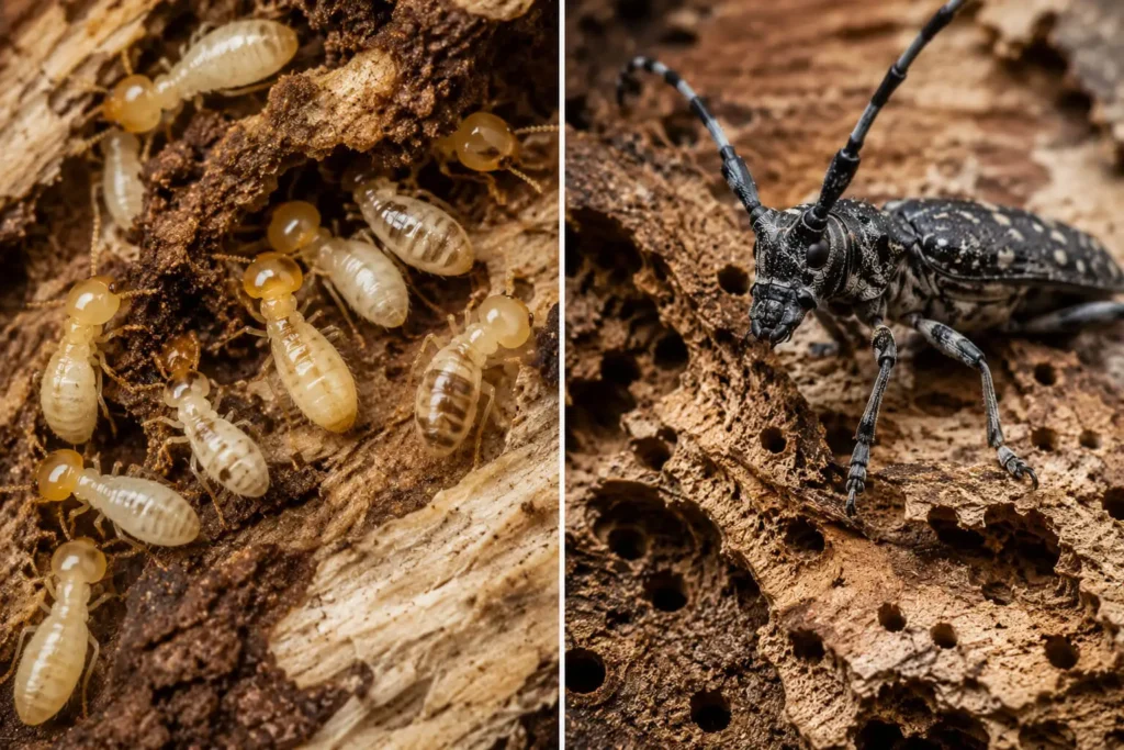 Différence termite et capricorne