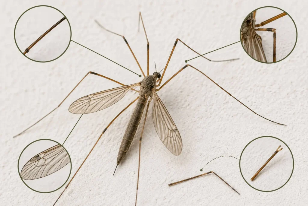 les pattes du cousin insecte - la tipule