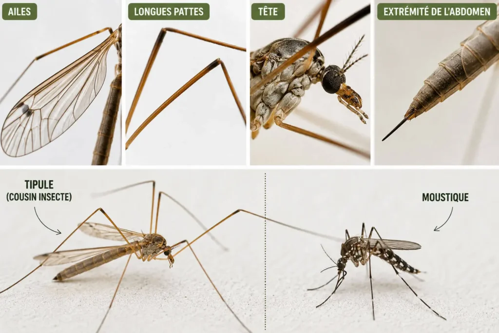 physique du cousin insecte - la tipule
